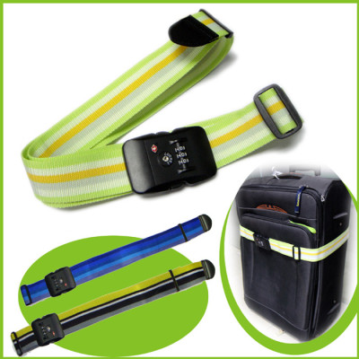 TSA Lock buckle PP luggage belts with colorful design