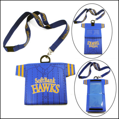 Popular PU leather special ld card  polyester lanyards