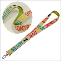 Colorful woven custom logo neck lanyards for show