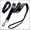 Polyester and leather material dog leashes and collars with reflective logo