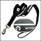 Polyester and leather material dog leashes and collars with reflective logo