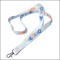 White polyester neck lanyards with custom logo for activity