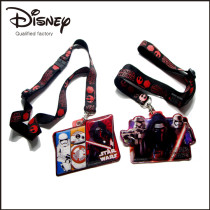 Disney cartoon PVC card bag neck lanyards for children