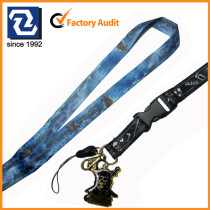 Polyester subliamtion funny logo neck lanyards for promotional gift