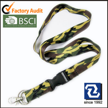 Heat-transferred printing camouflage color logo neck strap lanyards