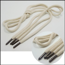 Round cotton shoelaces with metal tip for climbing boot