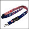 Custom polyester woven lanyards with metal clip and safety buckle