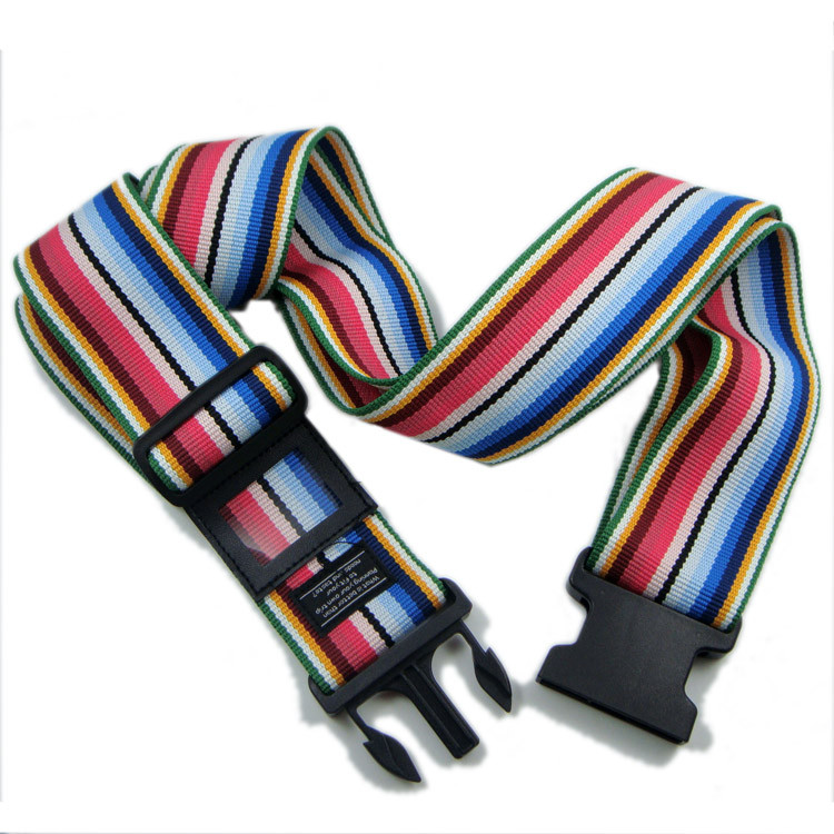 custom woven logo polyester luggage belt
