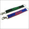 Colourful woven embossment custom logo polyester name key strap