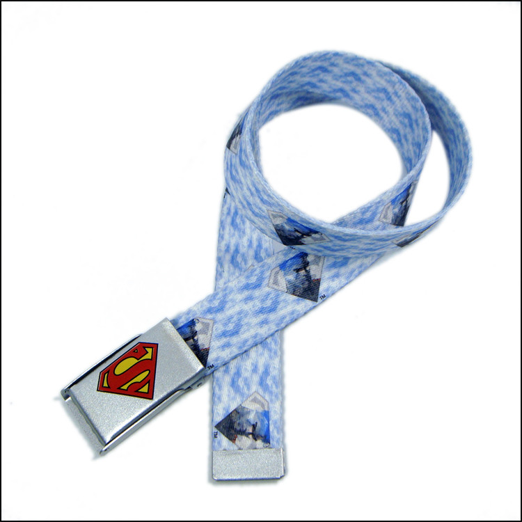custom personalized metal polyester belt