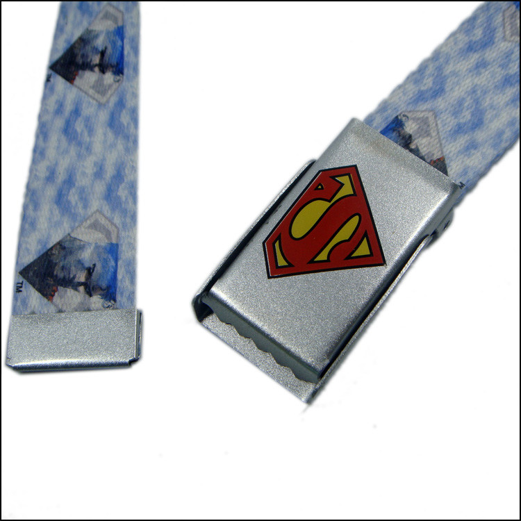 Costom personalized metal sublimation colth polyester children belt 