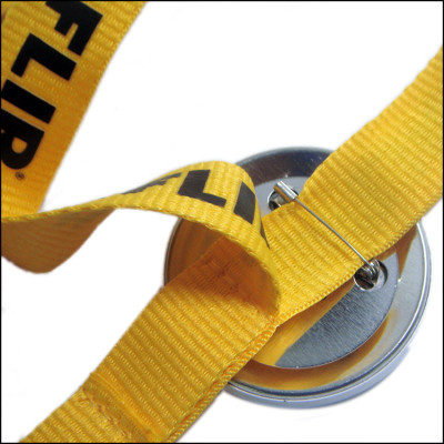 Custom silkscreen print logo with tinplate badge neck straps