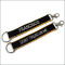 Woven name logo polyester key chain straps for sales