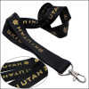 Polyester heat-transferred neck lanyards with printing custom gold logo