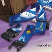 Custom logo Lock buckle polyester luggage belt for legibility