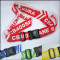 Custom woven business logo bag strap