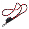 Round lanyards with woven logo