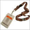 Sublimation logo lanyards with sheer ID card holder