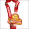 Silicone logo sublimation polyester lanyards with plastic buckle