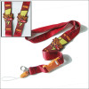 Disney silicone logo sublimation polyester lanyards with plastic buckle