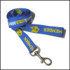 Blue broad-brush polyester printing custom logo dog leashes