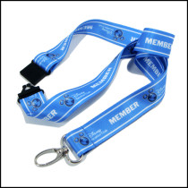 Blue subliamtion Disney logo metal oval hook safety polyester neck lanyards