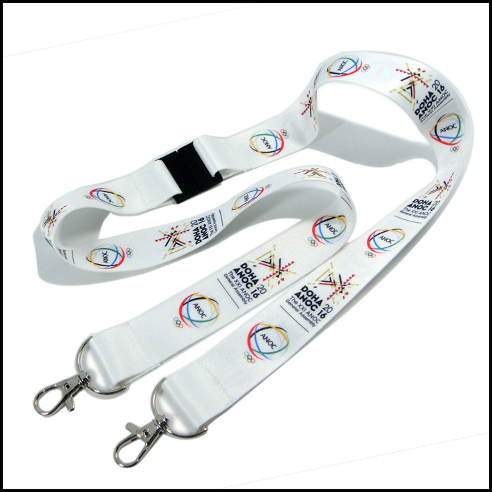 safety neck lanyard with two metal hook