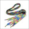 Sublimation grid square iridescence logo polyester leisure shoelaces