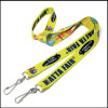 Two metal swivel J hook colourful polyester  id card rope holder neck strap