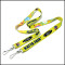 Two metal swivel J hook colourful polyester  id card rope holder neck strap
