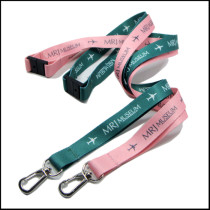 Factory custom cheap sublimation printing polyester lanyards with breakaway buckle