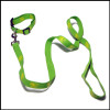 Wholesale low price custom silk-screen printing logo green polyester dog leashes and collar