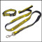 Yellow polyester satin printed logo dog leashes and collar