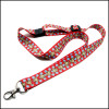 Sublimation maple leaf logo requlat length polyester neck lanyard