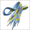Blue polyester sublimation logo V-shaped weaving fabric shoelaces