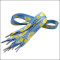 Blue polyester sublimation logo V-shaped weaving fabric shoelaces