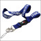 Blue polyester custom lanyard with buckle printed logo