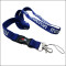 Blue polyester custom lanyard with buckle printed logo