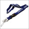 Blue polyester custom lanyard with buckle printed logo