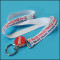 Cocacola sublimation logo polyester card holder lanyard with silicon jewelry accessory