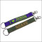 Colourful woven custom logo polyester name key strap