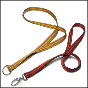 cotton woven binary colour  polyester lanyards with custom accessories