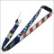 different printed logo on two sides neck straps with half metal half plastic release buckle