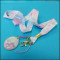 Thermal transfer lovely pattern mobile phone cleaner polyester hang lanyards