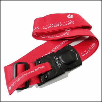 Big red can weigh the luggage belt with password buckle safe and durable packing belt