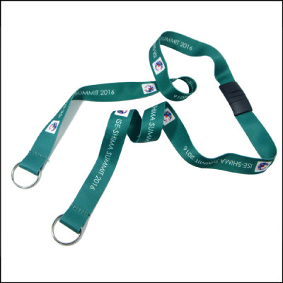 Heat transfer double head exhibition certificate sling work neck lanyards