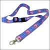 Piggy page series heat transfer for children with adjustable id ties polyester neck lanyard