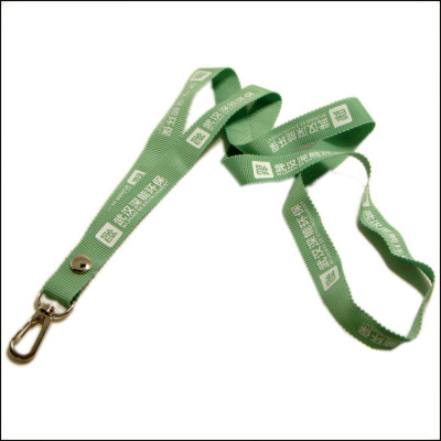 Grass green wave lace of the plain weave mark identity card with students hanging rope