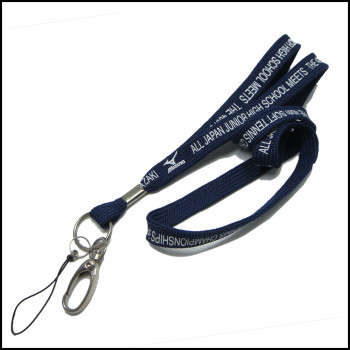 Blue double layer hollow pk narrow band work permit factory brand lanyards