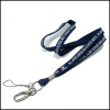 Blue double layer hollow pk narrow band work permit factory brand lanyards